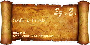 Szép Ernő névjegykártya