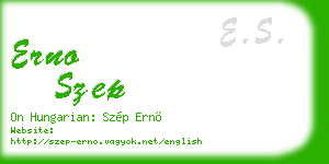 erno szep business card