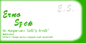 erno szep business card